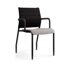 Sleek and contemporary guest chair with a breathable Thintex back