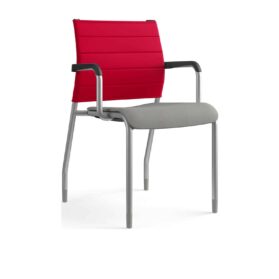 Sleek and contemporary guest chair with a breathable Thintex back