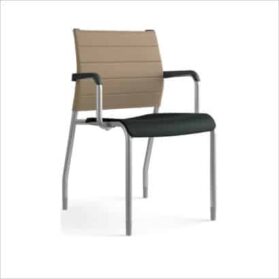 Multi-Purpose Chair With Brown Mesh Back and Charcoal Fabric Seat