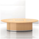 Krug Light Wood oval conference table