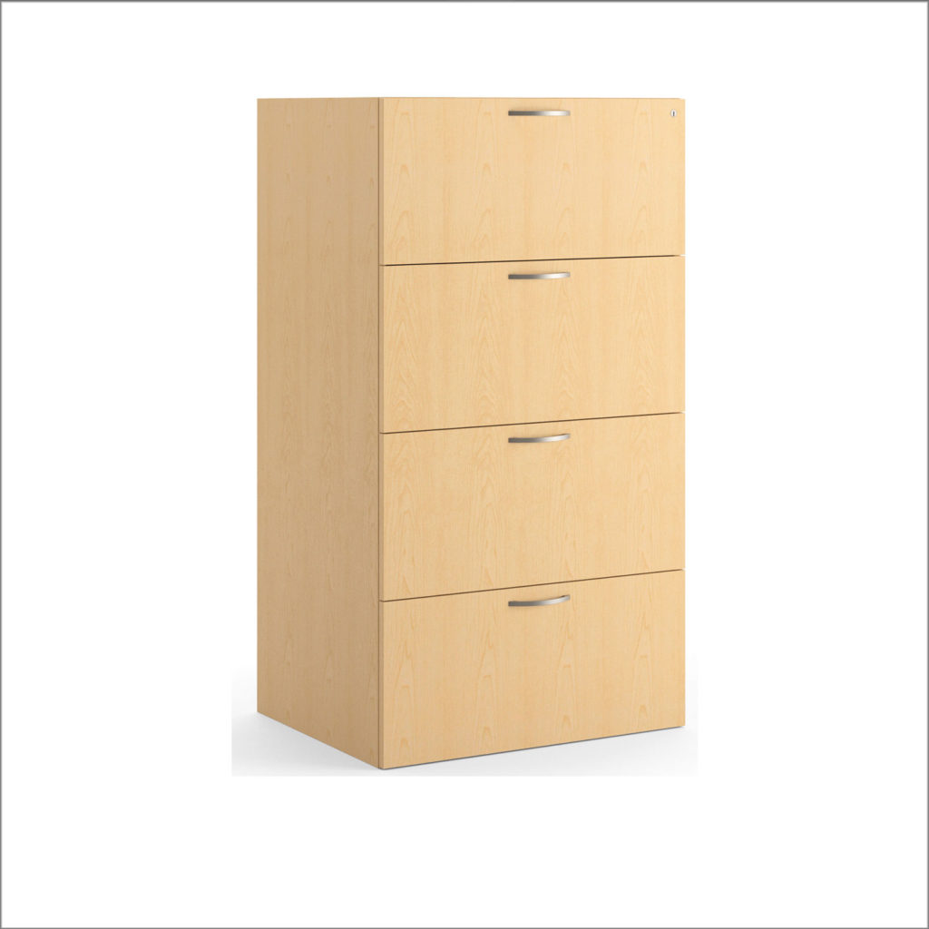 4 Drawer Hon Lateral File Oak Laminate