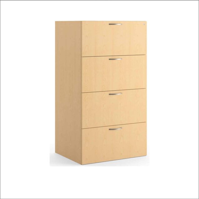 4 Drawer Hon Lateral File Oak Laminate