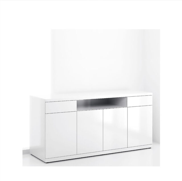Conference Buffet Credenza that raises T.V. monitor