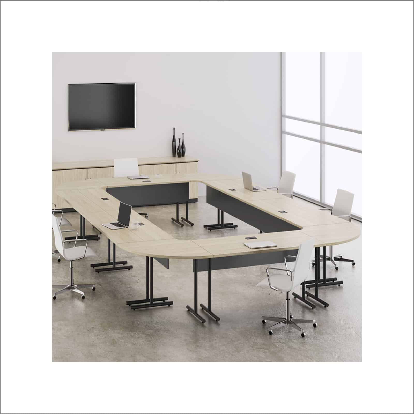 DM Rectangle Curved Training Tables