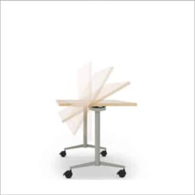 Deskmakers Fliptop Table Mechanisms are easy to operate