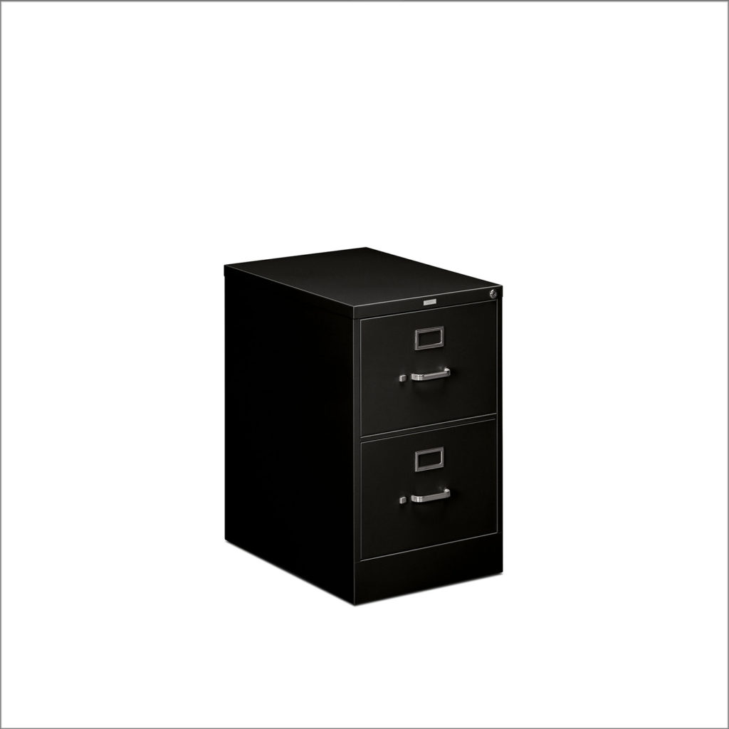 2 Drawer Letter Size File Black Steel