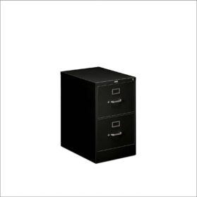 2 Drawer Letter Size File Black Steel