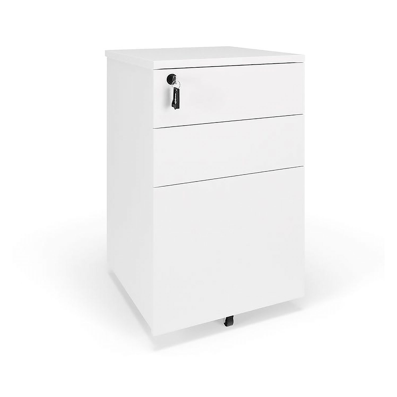 Business Office Pro Computer Desk with 3-Drawer Mobile Pedestal