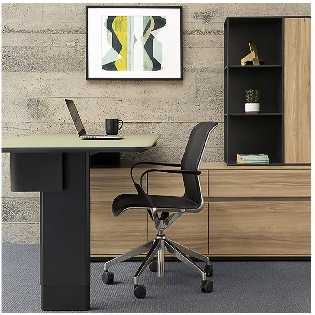 Tia can quickly flex between individual and group work – seamlessly integrating technology, and aesthetics, from private offices to meeting spaces.