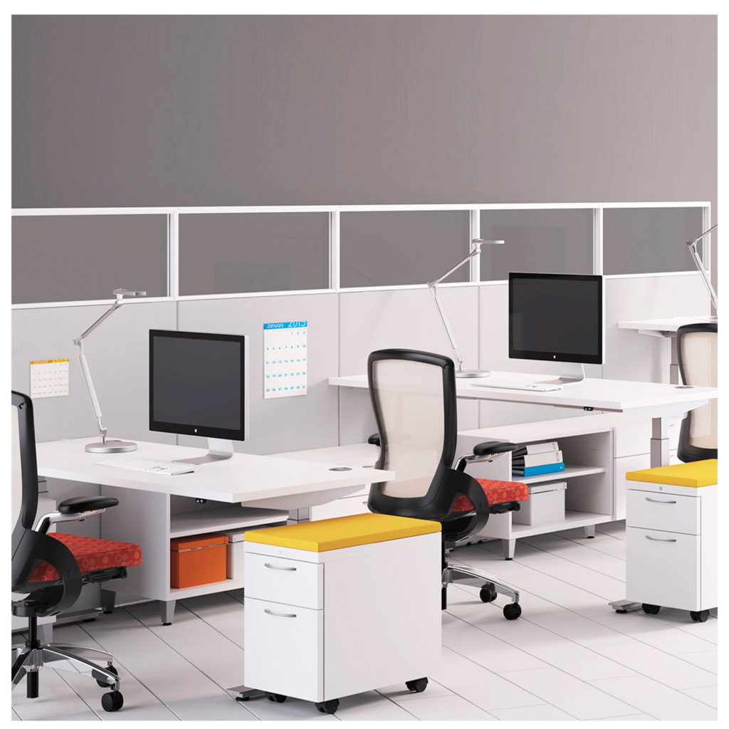 Hon Coordinate workstations bases are a versatile option when planning an office.