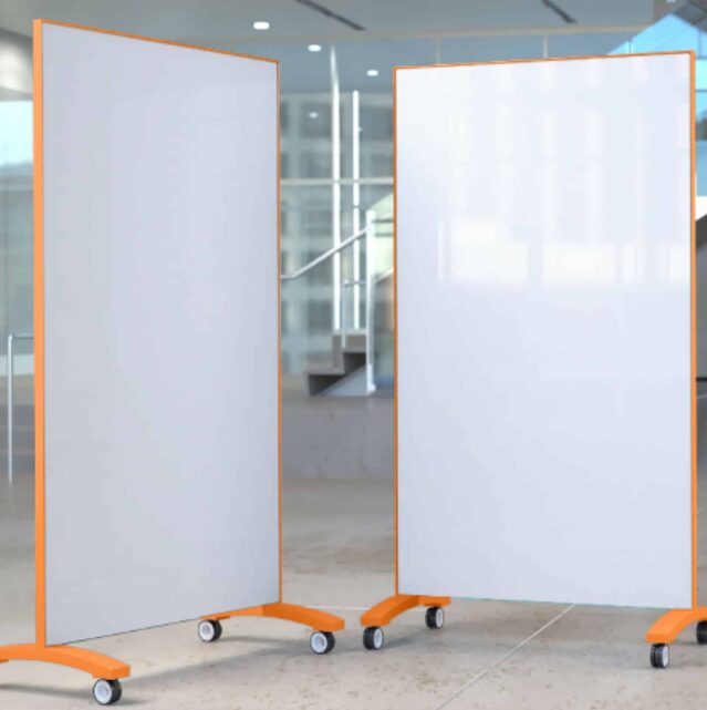 Scale 1:1 Marc Mobile Marker Board with orange frame finish