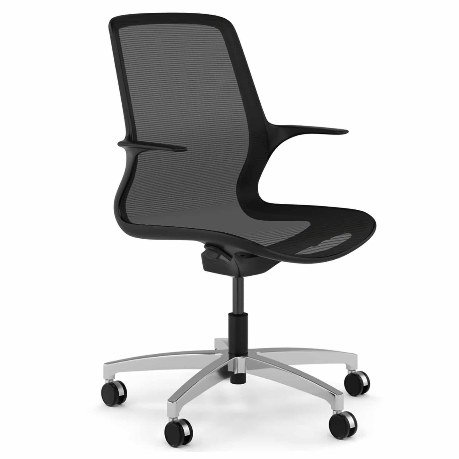 9To5 Seating Omnia Black Mesh Ergonomic Chair