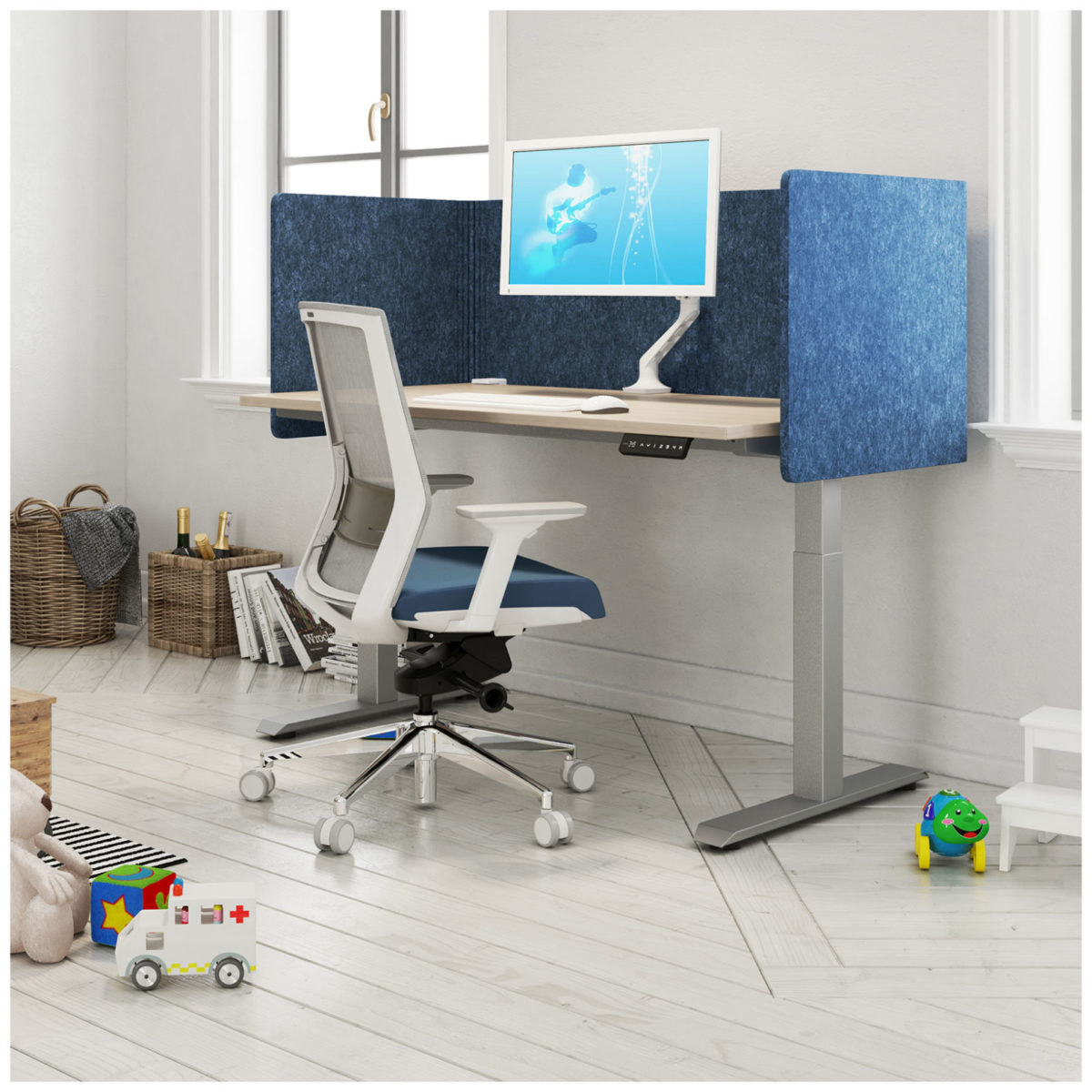 AMQ Height Adjustable Computer Table Personalize Your office