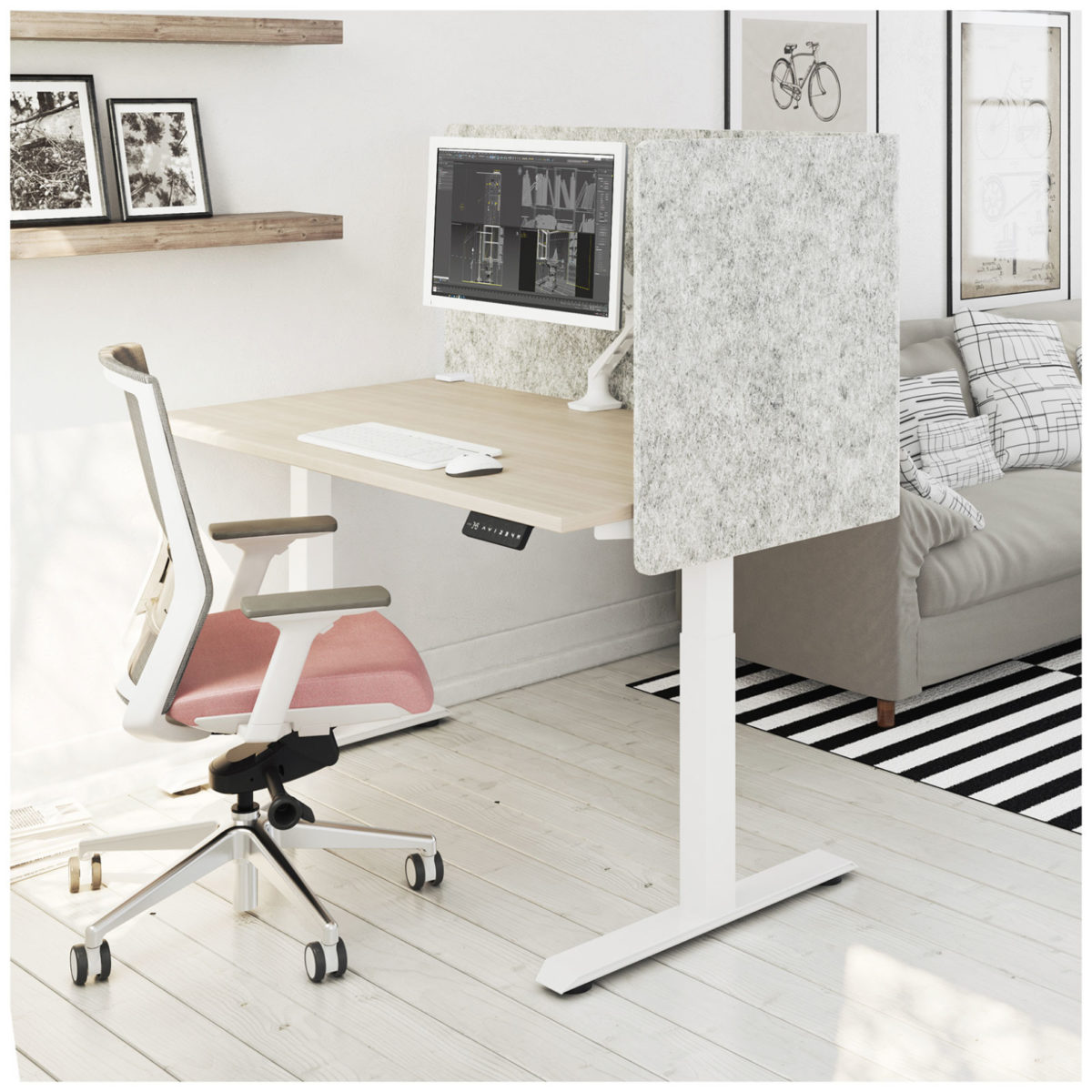 AMQ Height Adjustable Computer Table Personalize Your office