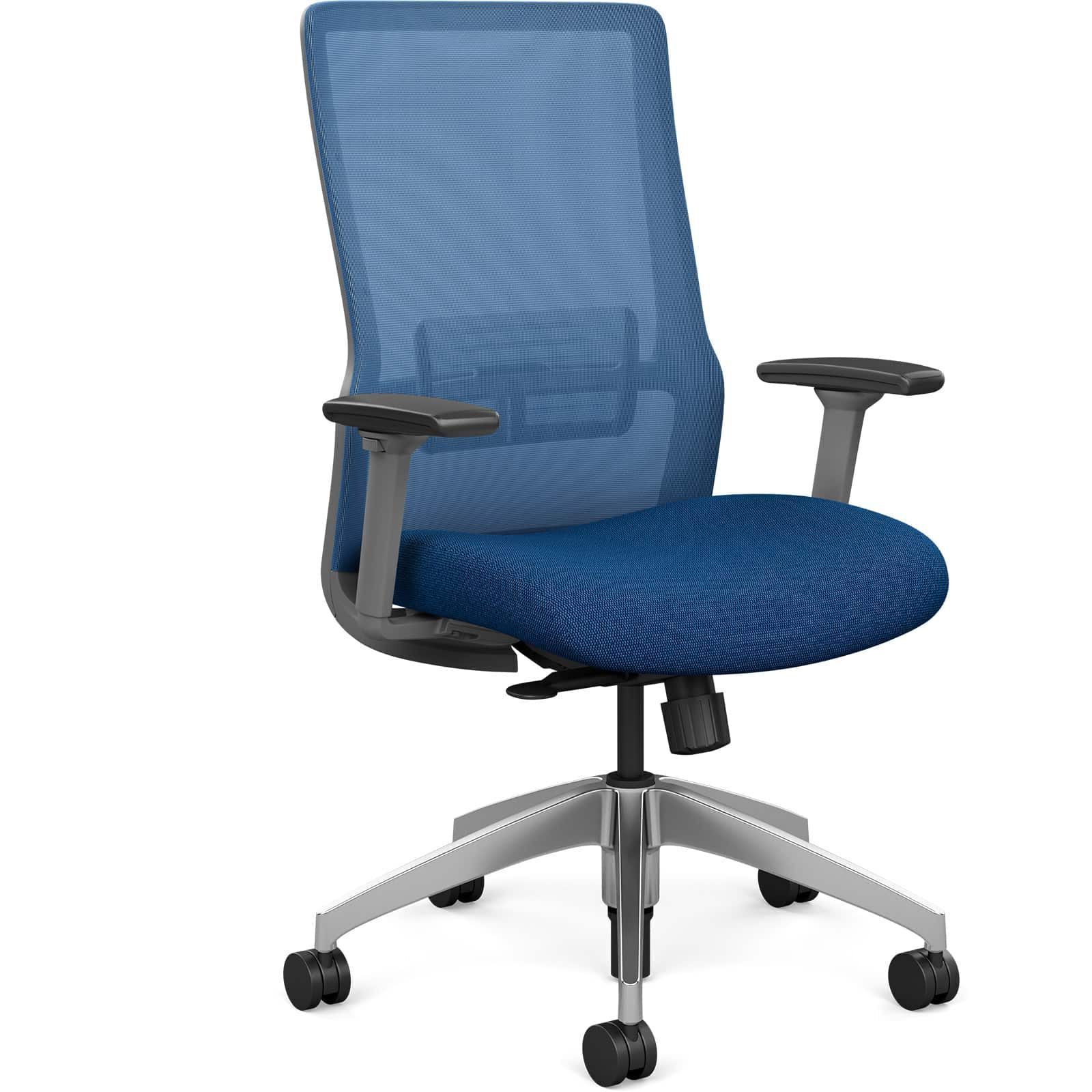 Novo Ergonomic Task Chair in Blue Mesh