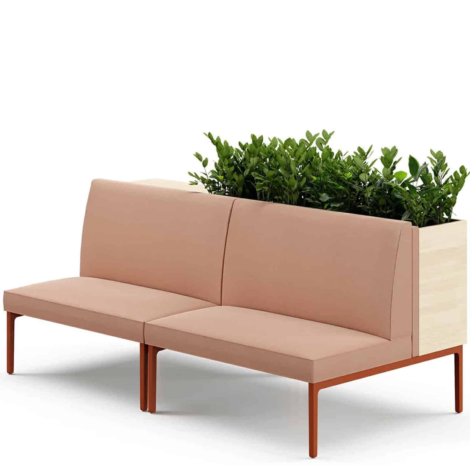 Liven up your workplace with furniture that has attached planter boxes for live plants.